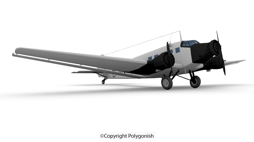 Junkers Ju 52 Airplane 3D Model