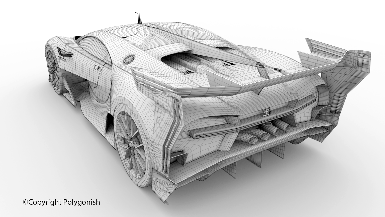Bugatti Vision Gran Truism Concept 3D Model