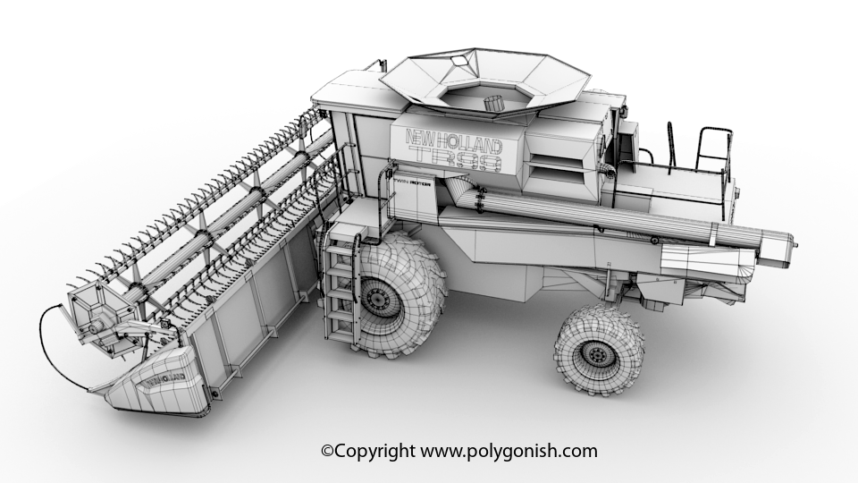 New Holland TR99 Combine Harvesters 3D Model