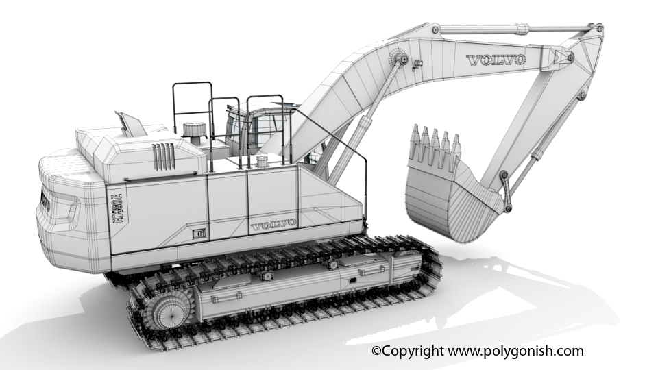 Volvo EC480E Excavator 3D Model