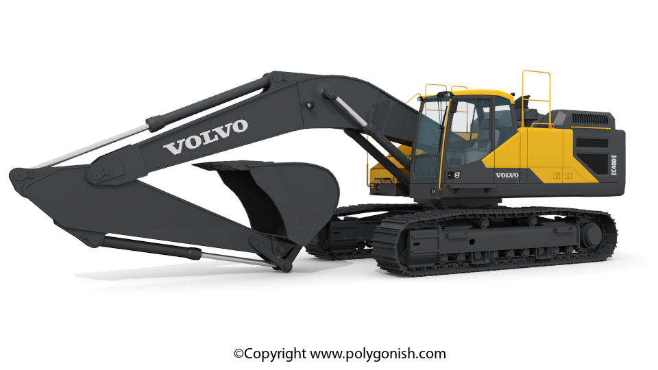 Volvo EC480E Excavator 3D Model