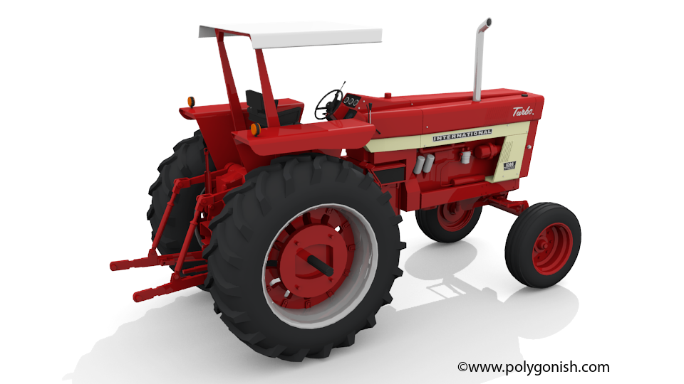 International Harvester 1066 Tractor 3D Model