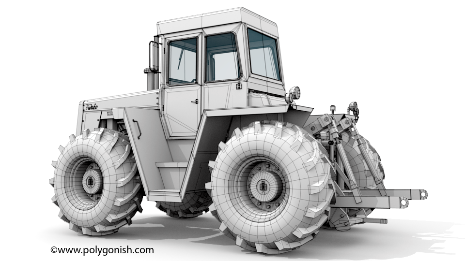 International Harvester 4166 Tractor 3D Model