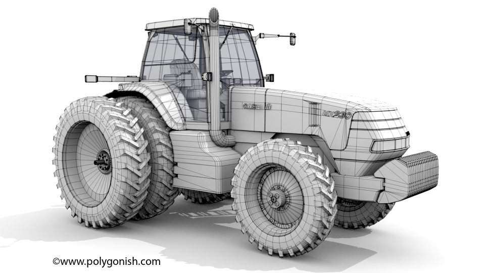 CASE IH MX230 Magnum Tractor 3D Model