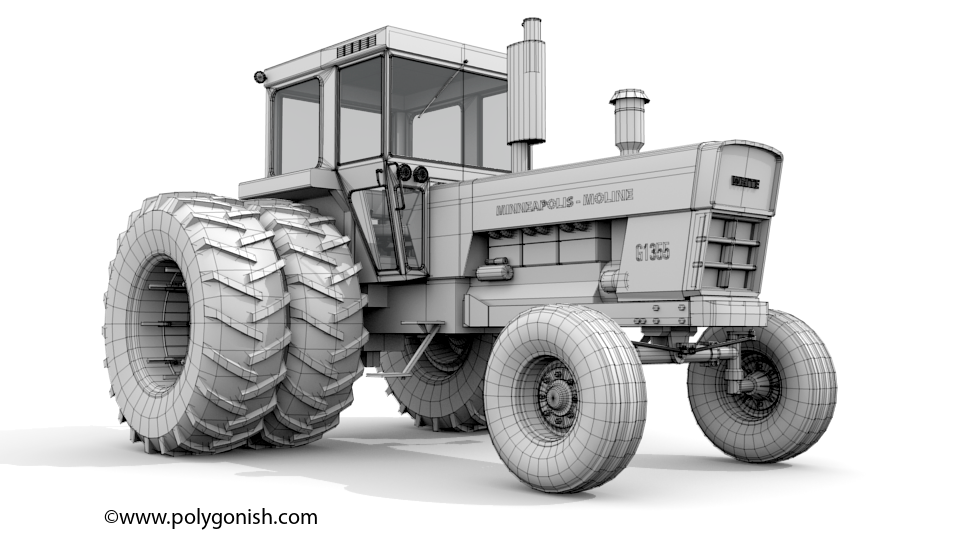 Minneapolis-Moline G1355 Tractor 3D Model