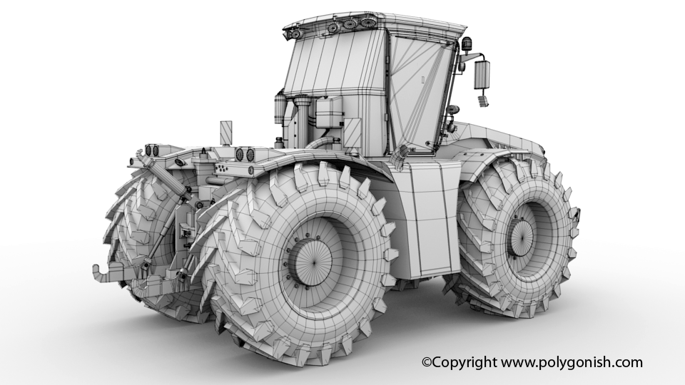 CLAAS XERION 4000 Tractor 3D Model