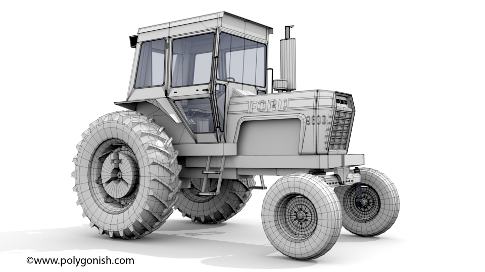 Ford 9600 Tractor 3D Model