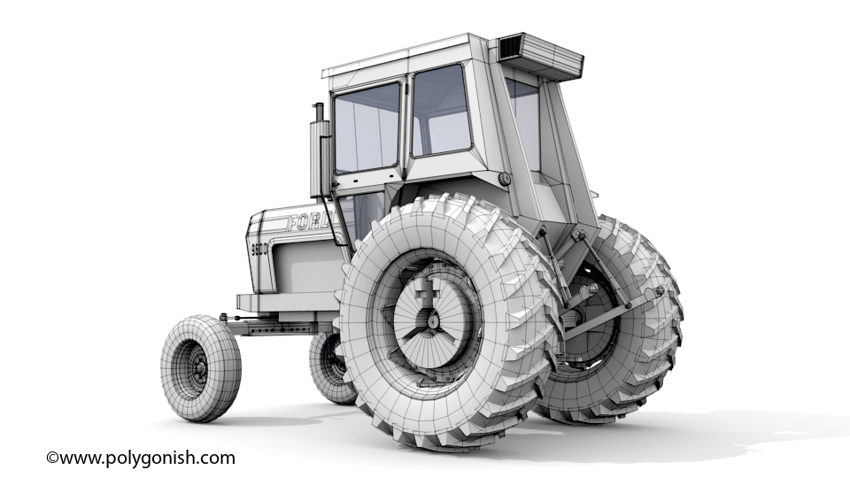 Ford 9600 Tractor 3D Model