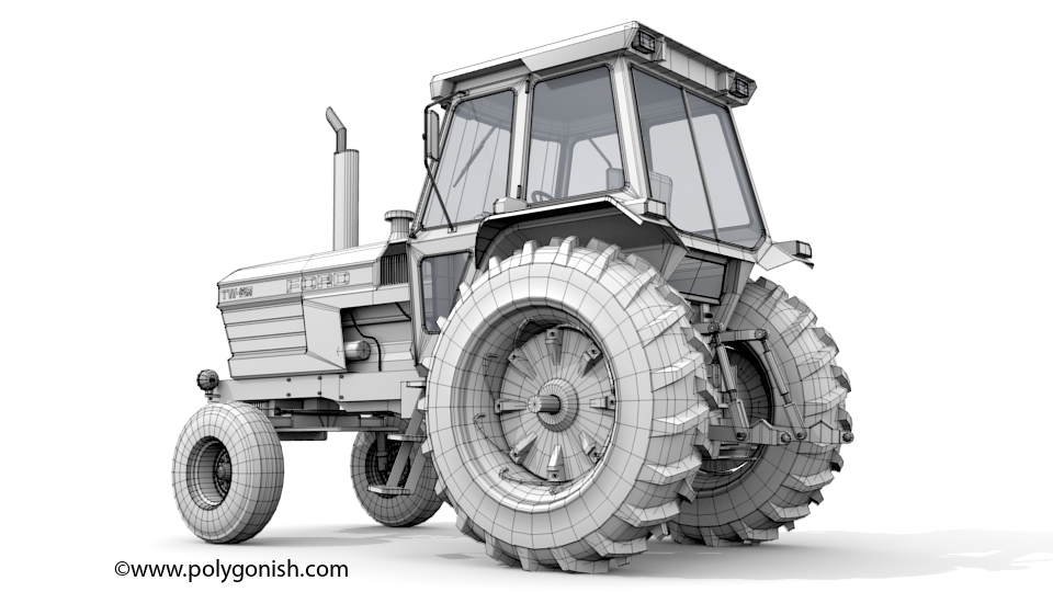 Ford TW25 2WD Tractor 3D Model