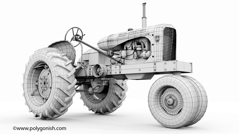 Allis Chalmers WD45 Tractor 3D Model