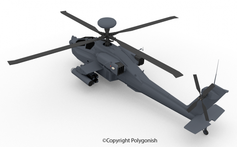 Boeing AH-64 Apache Helicopter 3D Model