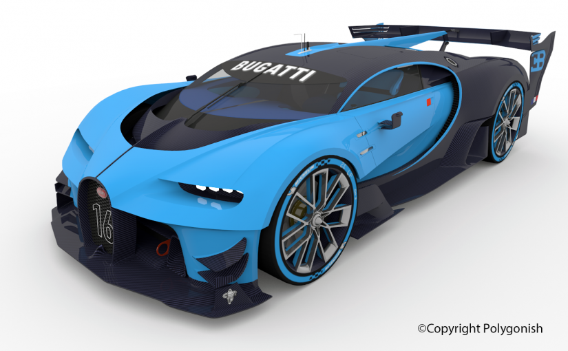 Bugatti Vision Gran Truism Concept 3D Model