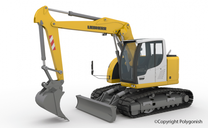 LIEBHERR R914 Excavator 3D Model