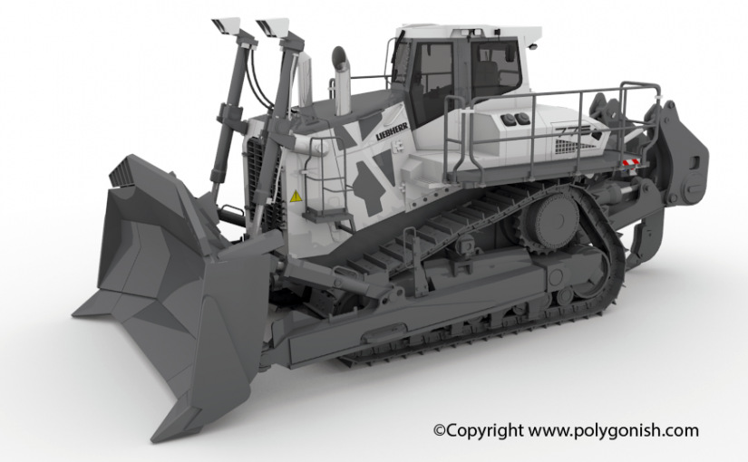 Liebherr PR 776 Crawler Tractor 3D Model