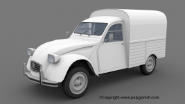 Citroen 2CV Van 3D Model