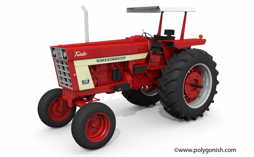 Case IH 1066 Tractor 3D Model