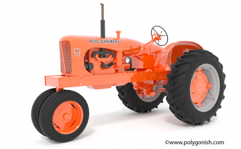 Allis Chalmers WD45 Tractor 3D Model