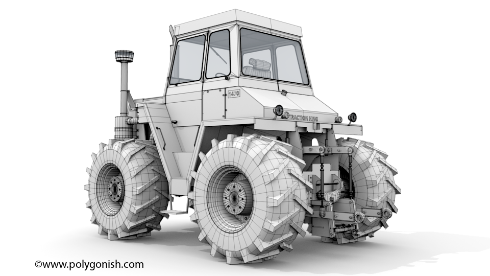 Case 1470 Tractor 3D Model