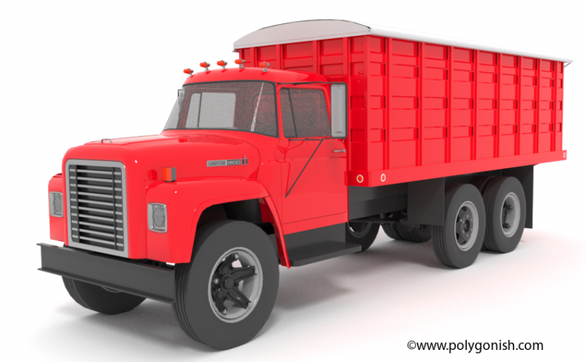 3D Model Case IH 1600 Grain Truck