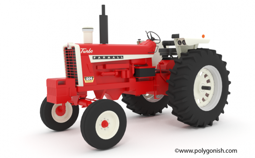 International 1206 Tractor 3D Model