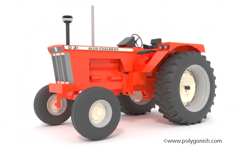 Allis Chalmers D21 Tractor 3D Model
