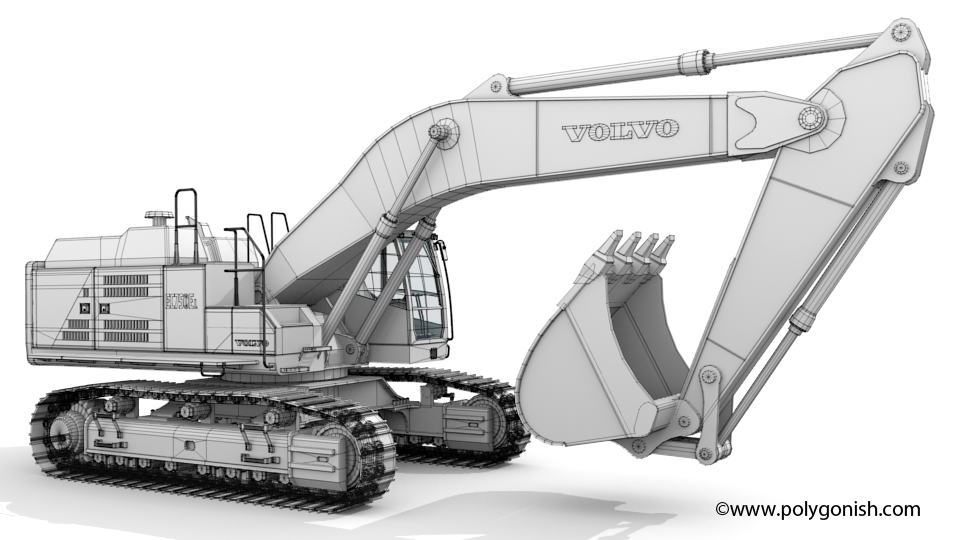 Volvo EC750EL Excavator 3D Model