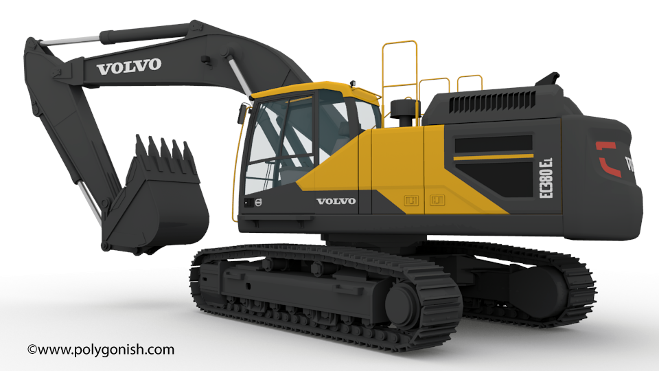 Volvo EC380E Excavator 3D Model