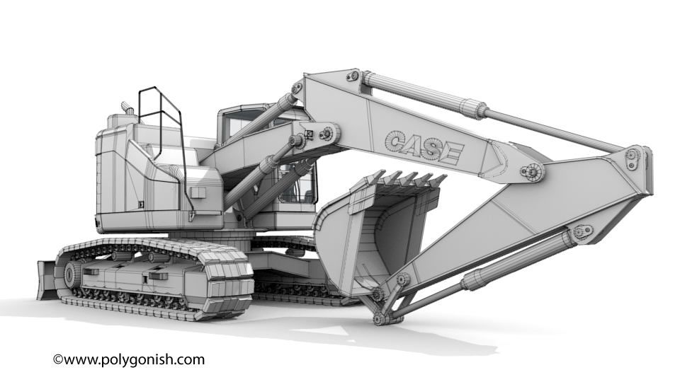 Case CX245D SR Crawler Excavator 3D Model