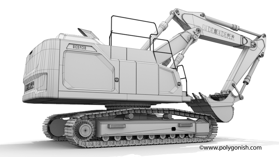 Liebherr R 926 Excavator 3D Model