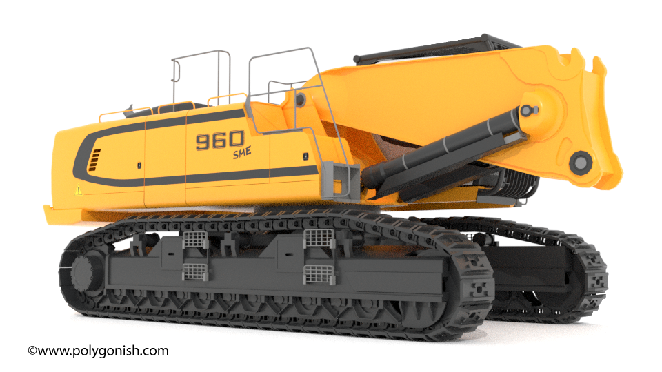 3D Model Liebherr A960 Demolition Excavator