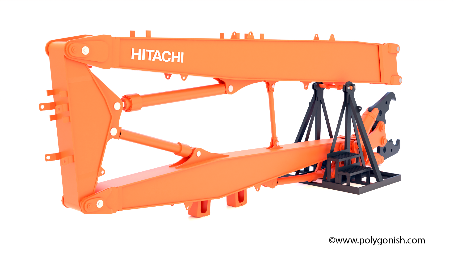 Hitachi ZX350LC-6 Demolition Excavator 3D Model