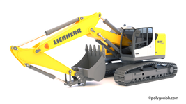 Liebherr R 936 Compact Litronic Two Piece Boom Excavator 3D Model